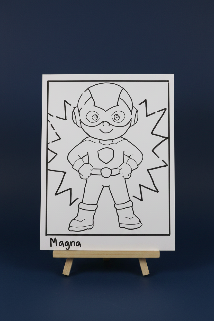 Magna | Pre-Drawn Canvas & Paint Kit | 8x10 Ready to Paint | Kids Painting Activity