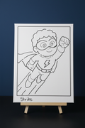 Strike | Pre-Drawn Canvas & Paint Kit | 8x10 Ready to Paint | Kids Painting Activity