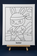 Lester Stand| Pre-Drawn Canvas & Paint Kit | 8x10 Ready to Paint | Kids Painting Activity