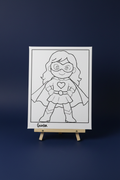 Ginta | Pre-Drawn Canvas & Paint Kit | 8x10 Ready to Paint | Kids Painting Activity
