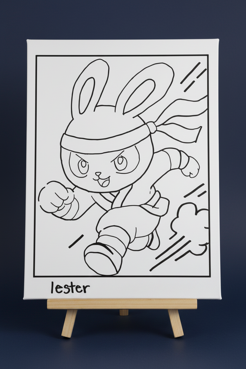 Lester Take Off| Pre-Drawn Canvas & Paint Kit | 8x10 Ready to Paint | Kids Painting Activity