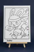 Lester Take Off| Pre-Drawn Canvas & Paint Kit | 8x10 Ready to Paint | Kids Painting Activity