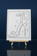 Celestial Heel | Pre-Drawn Canvas & Paint Kit | 8x10 Ready to Paint | Paint & Sip Activity