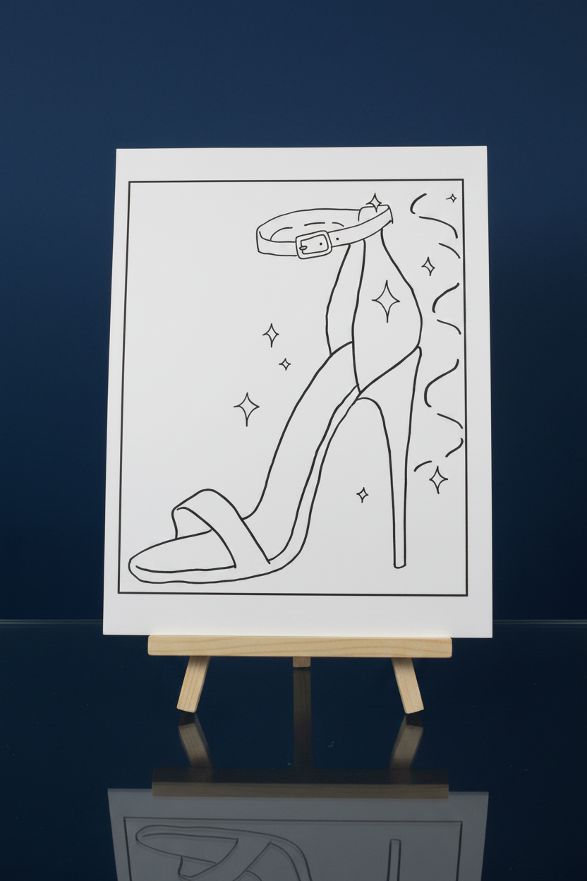 Celestial Heel | Pre-Drawn Canvas & Paint Kit | 8x10 Ready to Paint | Paint & Sip Activity