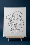 Wilbert Hammer | Pre-Drawn Canvas & Paint Kit | 8x10 Ready to Paint | Kids Painting Activity