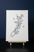 Koi Fish Pre-Drawn Canvas & Paint Kit | 8x10 Ready to Paint | Paint & Sip Activity