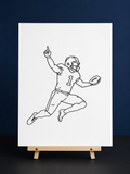Football Victory Pre-Drawn Canvas Outline & Paint Kit | 8x10 Ready to Paint | Painting Activity | Paint and Sip