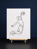 Basketball Dunk Pre-Drawn Canvas Outline & Paint Kit | 8x10 Ready to Paint | Painting Activity | Paint and Sip