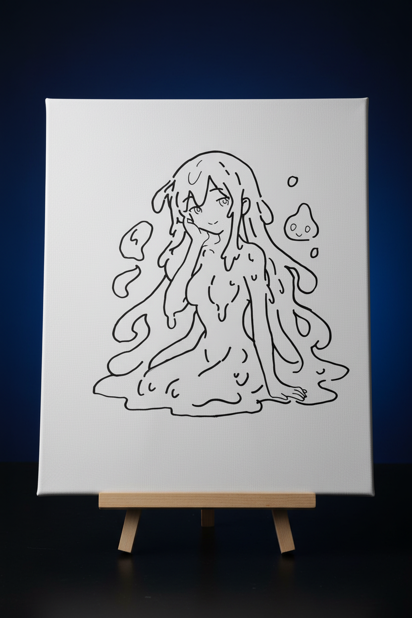 Slime Girl Canvas – Signature Navy Look
